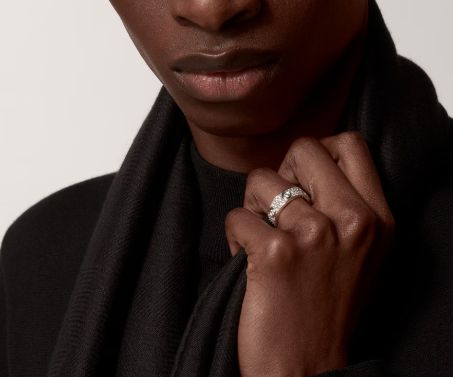 [⭐Lioran]LOVE RING 6.5MM Full Diamond, 6 Major Diamonds Silver