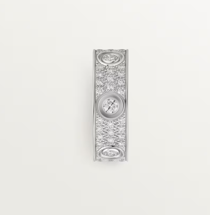 [⭐Lioran]LOVE RING 6.5MM Full Diamond, 6 Major Diamonds Silver
