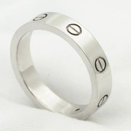 [⭐Lioran]LOVE RING 4MM 1 DIAMOND SILVER
