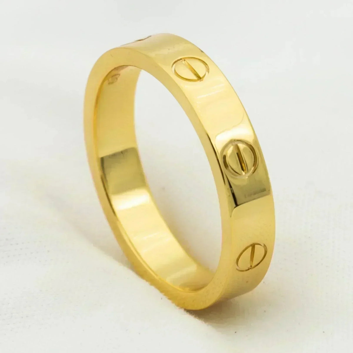[⭐Lioran]LOVE RING 4MM 1 DIAMOND GOLD