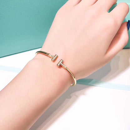 [Lioran]T BRACELET 1.8MM GOLD DIAMOND