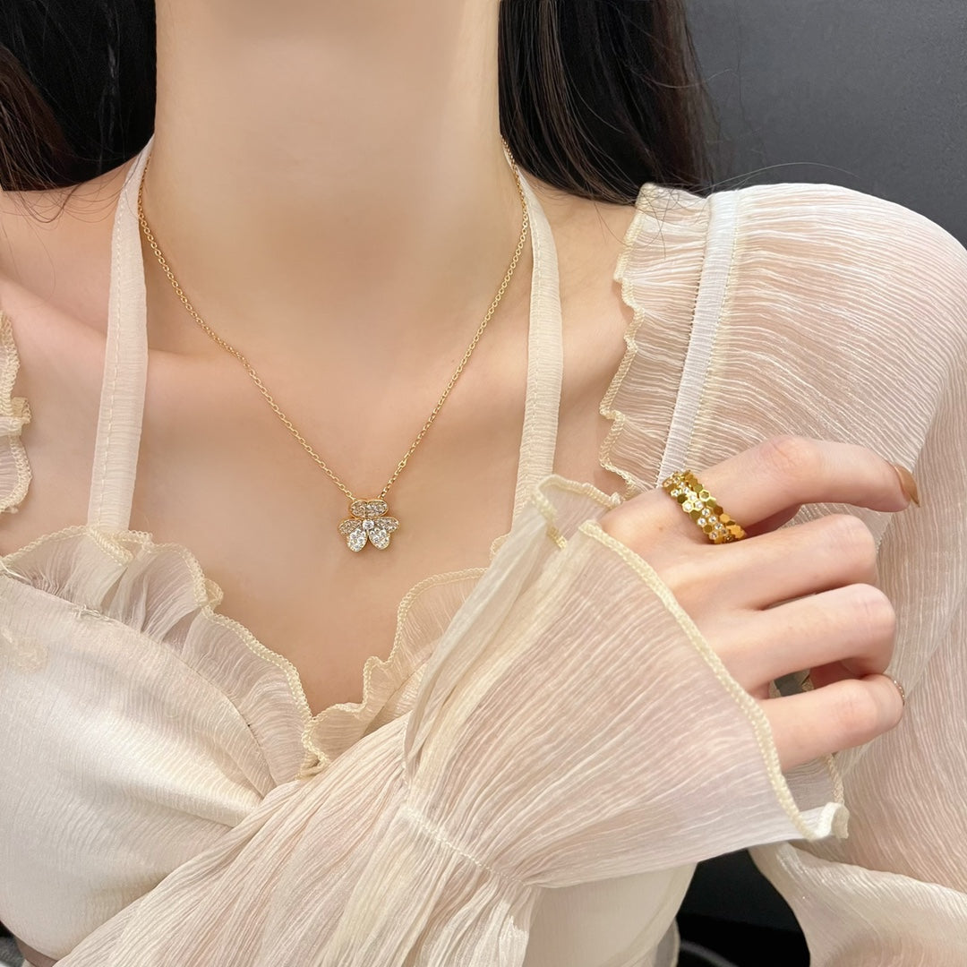 [⭐Lioran]FLOWER DIAMOND NECKLACE