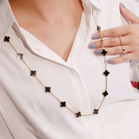 [⭐Lioran]CLOVER 20 MOTIFS ONYX ROSE GOLD
