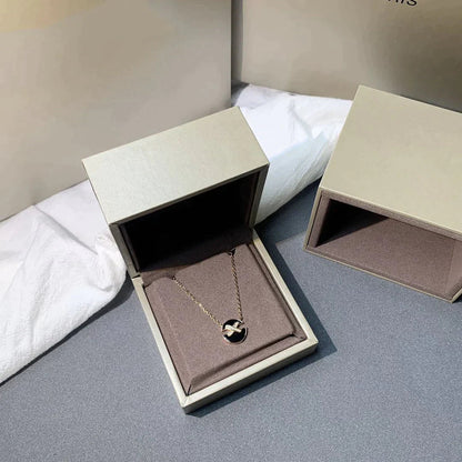 [⭐Lioran]JEUX DE ROSE GOLD DIAMOND NECKLACE