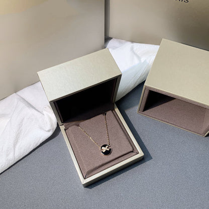[⭐Lioran]JEUX DE PINK GOLD DIAMOND NECKLACE