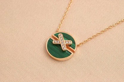 [⭐Lioran]JEUX DE ROSE GOLD DIAMOND NECKLACE