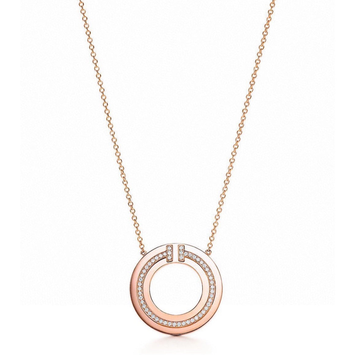 [Lioran]DIAMOND AND MOTHER OF PEARL CIRCLE PENDANT