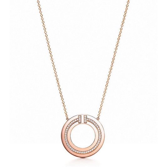 [Lioran]DIAMOND AND MOTHER OF PEARL CIRCLE PENDANT