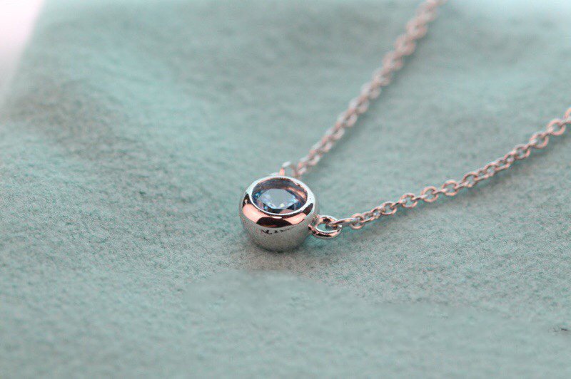 [Lioran]ELSA PERETTI SERIES SINGLE DIAMOND SIMPLE NECKLACE