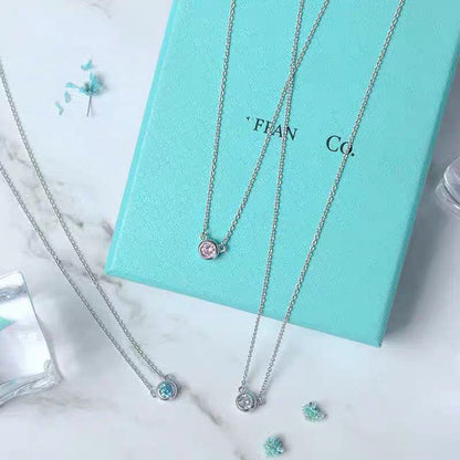 [Lioran]ELSA PERETTI SERIES SINGLE DIAMOND SIMPLE NECKLACE