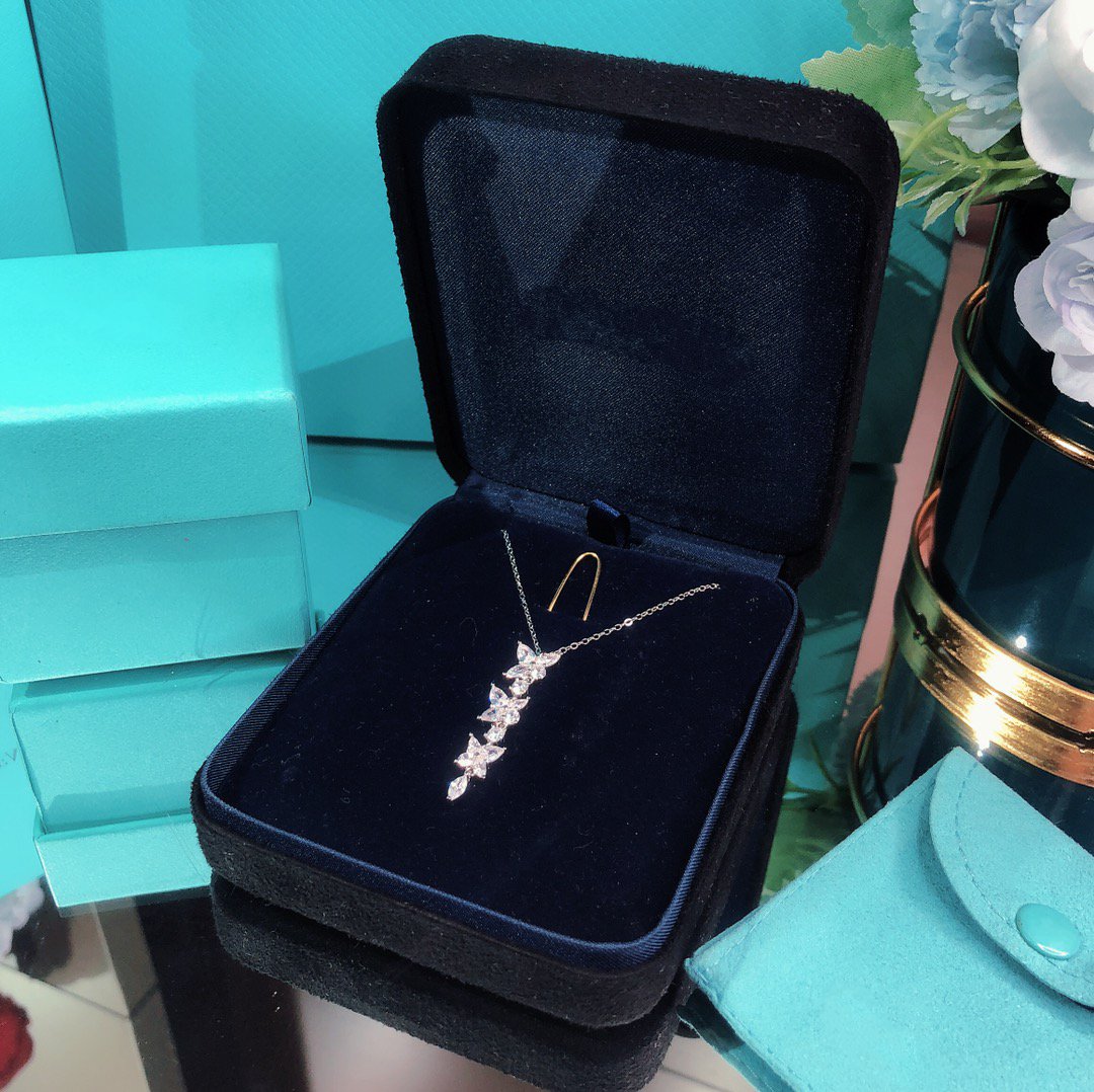 [Lioran]MIXED CLUSTER DIAMOND DROP PENDANT