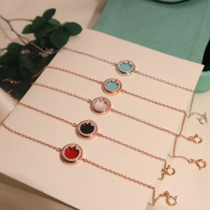 [Lioran]DIAMOND CIRCLE PINK GOLD BRACELET