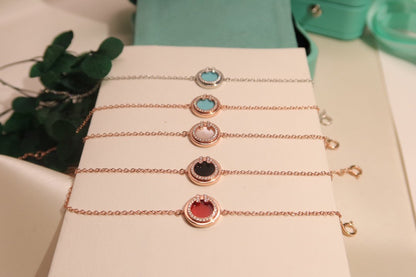 [Lioran]DIAMOND CIRCLE PINK GOLD BRACELET