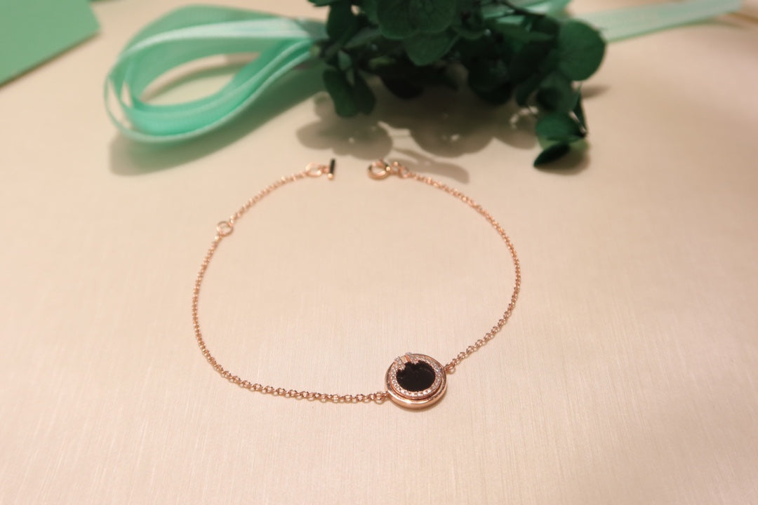 [Lioran]DIAMOND CIRCLE PINK GOLD BRACELET