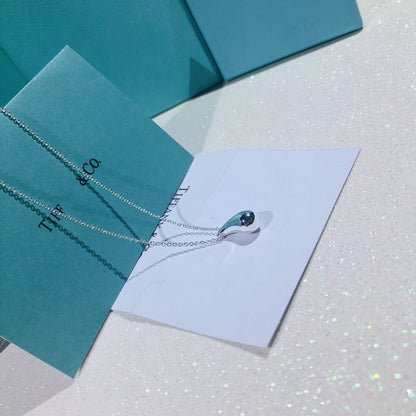 [Lioran]ELSA PERETTI TEARDROP PENDANT STERLING SILVER NECKLACE
