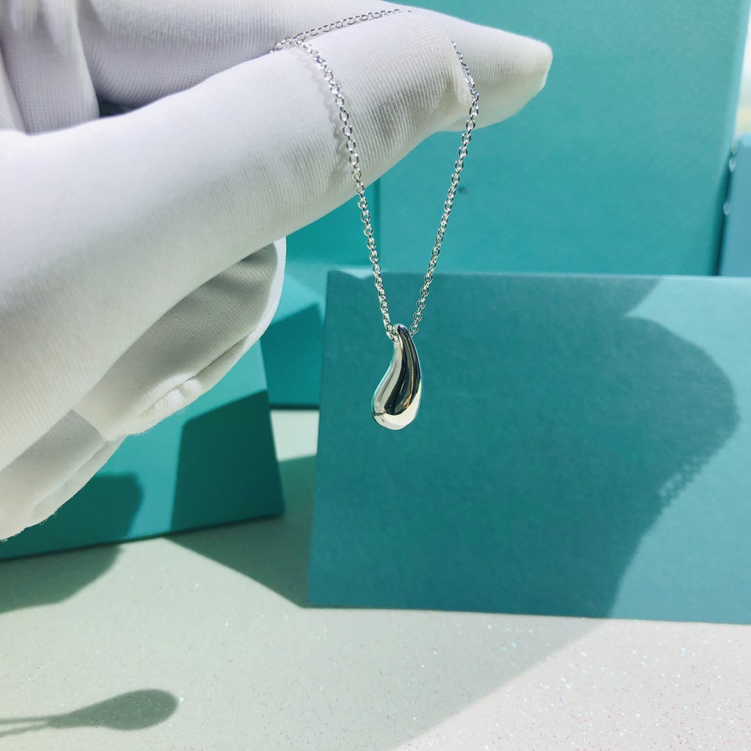 [Lioran]ELSA PERETTI TEARDROP PENDANT STERLING SILVER NECKLACE