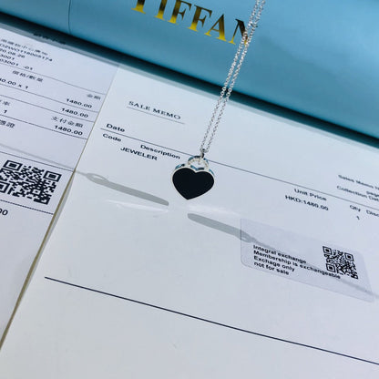 [Lioran]SMALL HEART TAG PENDANT STERLING SILVER
