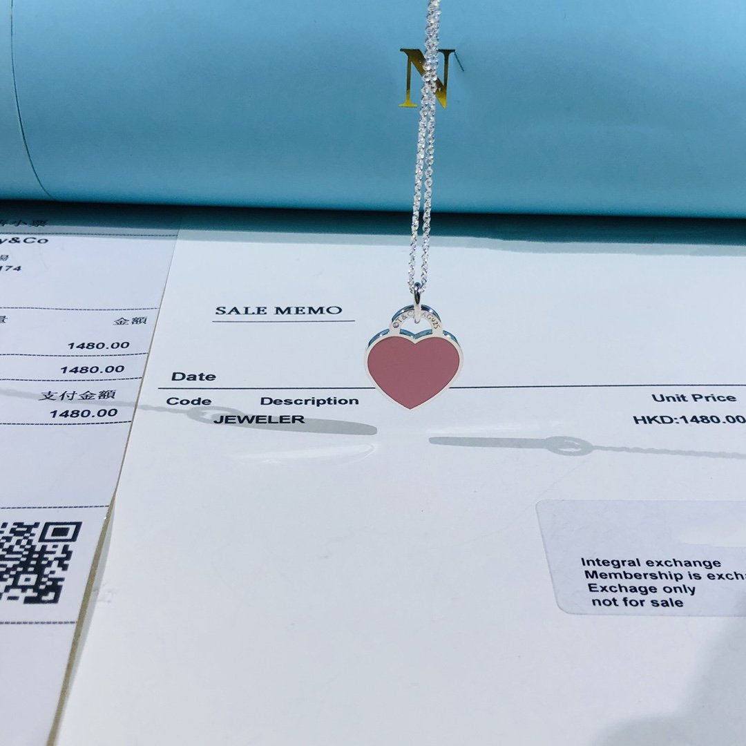[Lioran]SMALL HEART TAG PENDANT STERLING SILVER