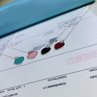 [Lioran]SMALL HEART TAG PENDANT STERLING SILVER