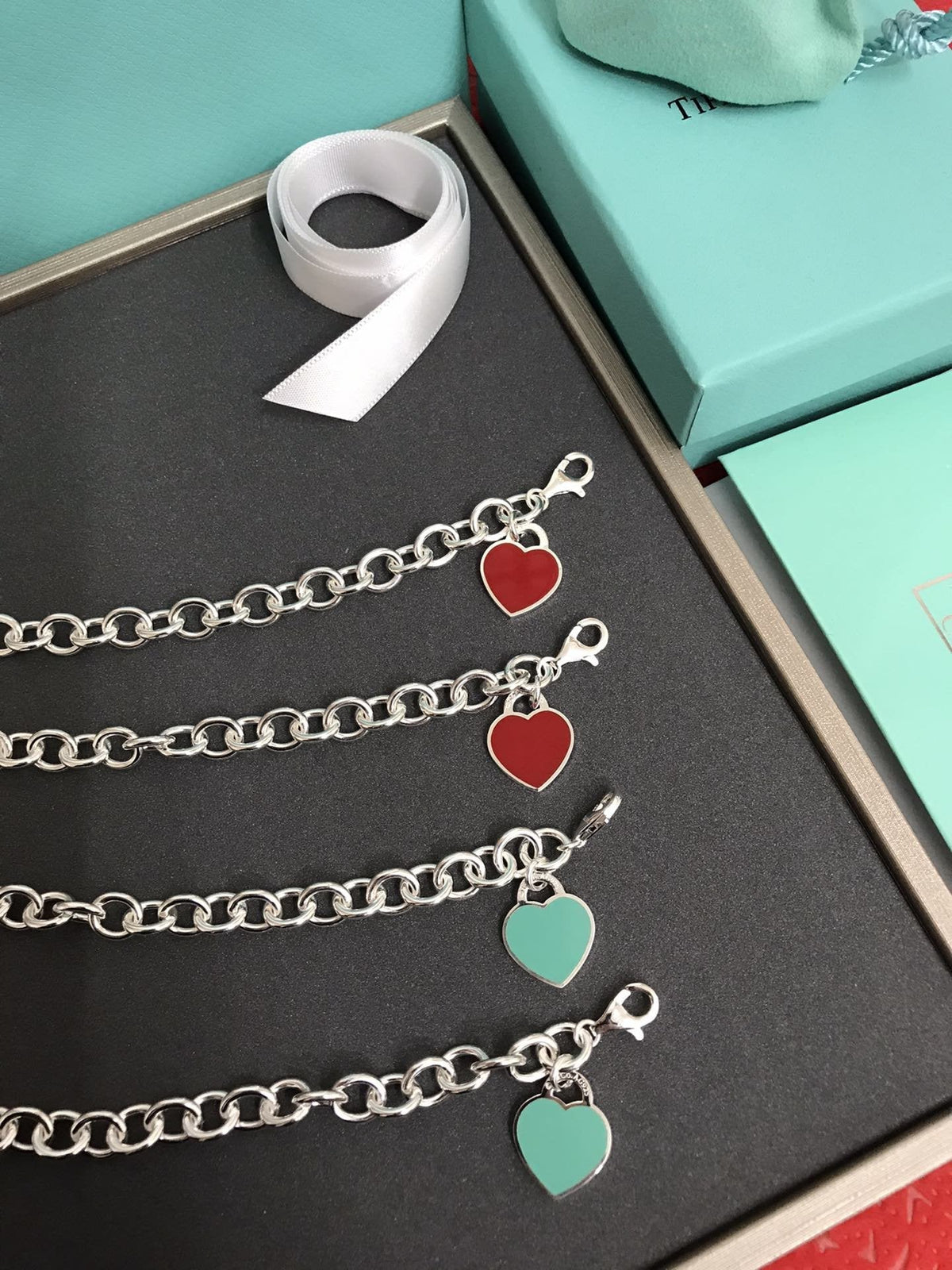[Lioran]HEART TAG BRACELET SILVER MEDIUM