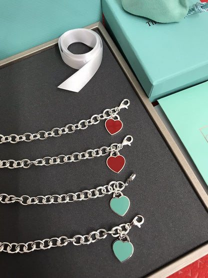 [Lioran]HEART TAG BRACELET SILVER MEDIUM