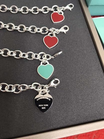 [Lioran]HEART TAG BRACELET SILVER MEDIUM