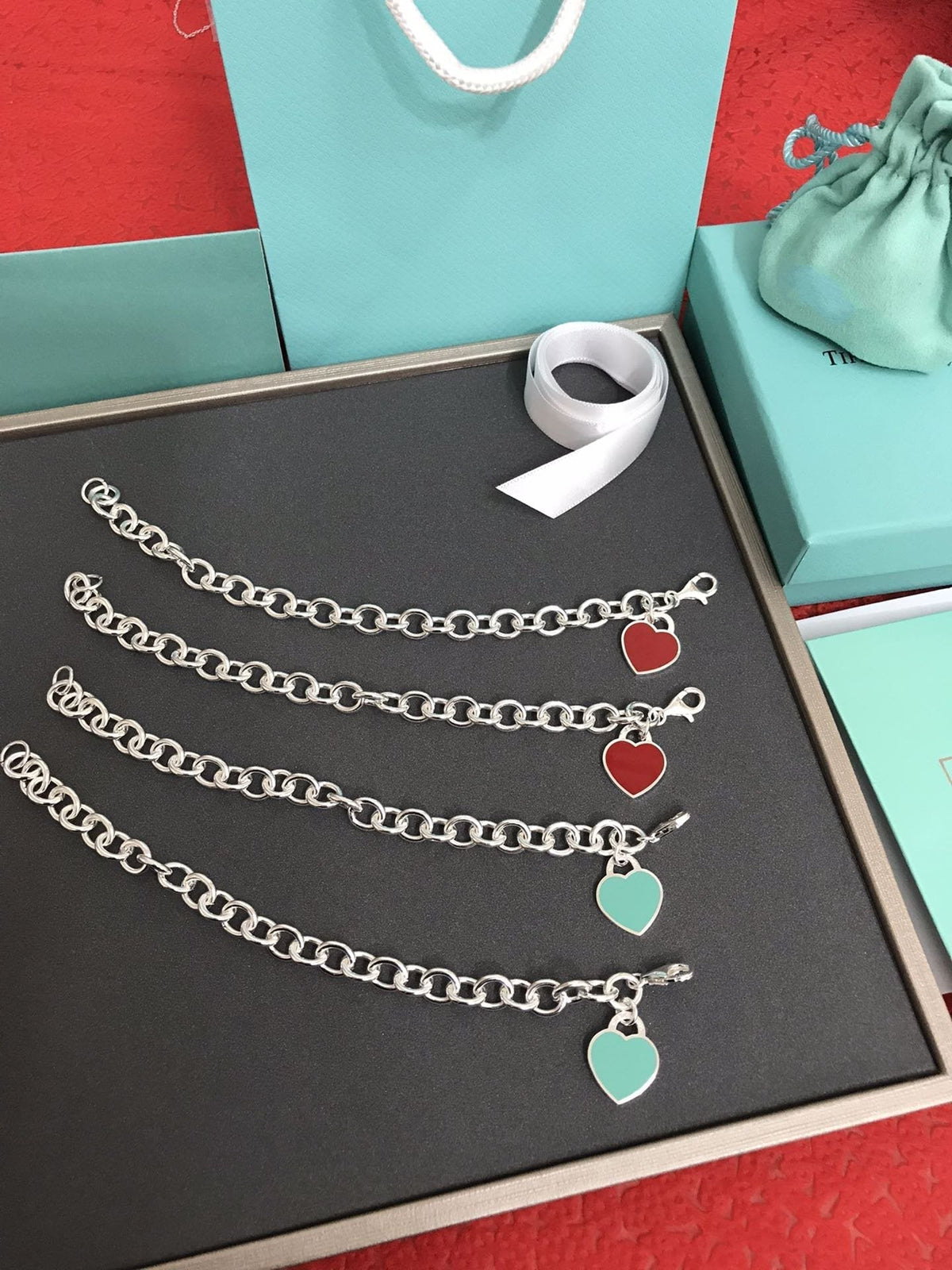 [Lioran]HEART TAG BRACELET SILVER MEDIUM