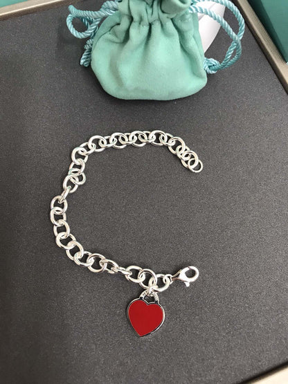 [Lioran]HEART TAG BRACELET SILVER MEDIUM