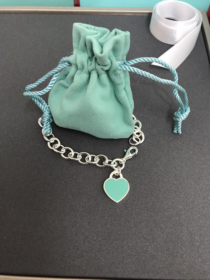 [Lioran]HEART TAG BRACELET SILVER MEDIUM