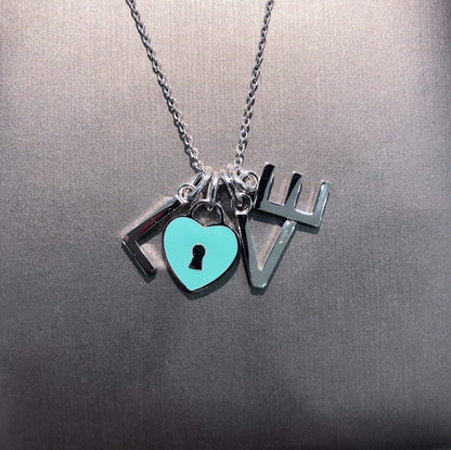 [Lioran]COLLAR LOVE PLATA NECKLACE