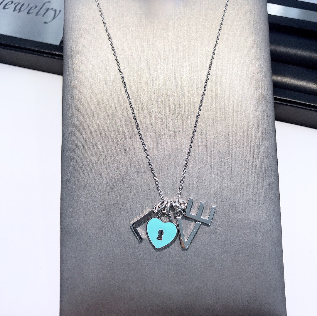 [Lioran]COLLAR LOVE PLATA NECKLACE