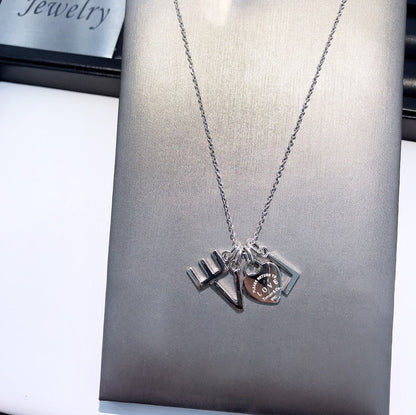[Lioran]COLLAR LOVE PLATA NECKLACE