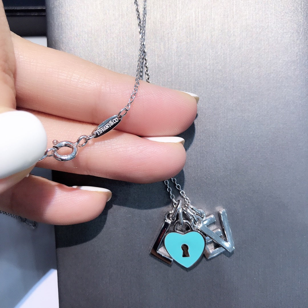 [Lioran]COLLAR LOVE PLATA NECKLACE