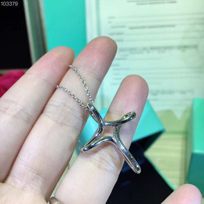 [Lioran]CROSS NECKLACE STERLING SILVER MATERIAL