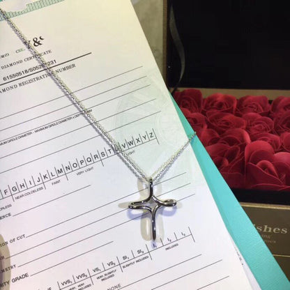 [Lioran]CROSS NECKLACE STERLING SILVER MATERIAL
