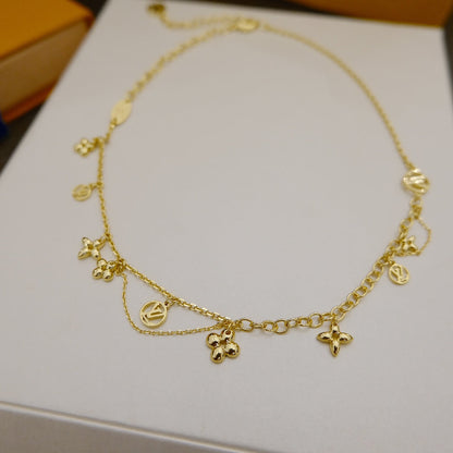 [⭐Lioran]BLOOMING SUPPLE NECKLACE BRASS
