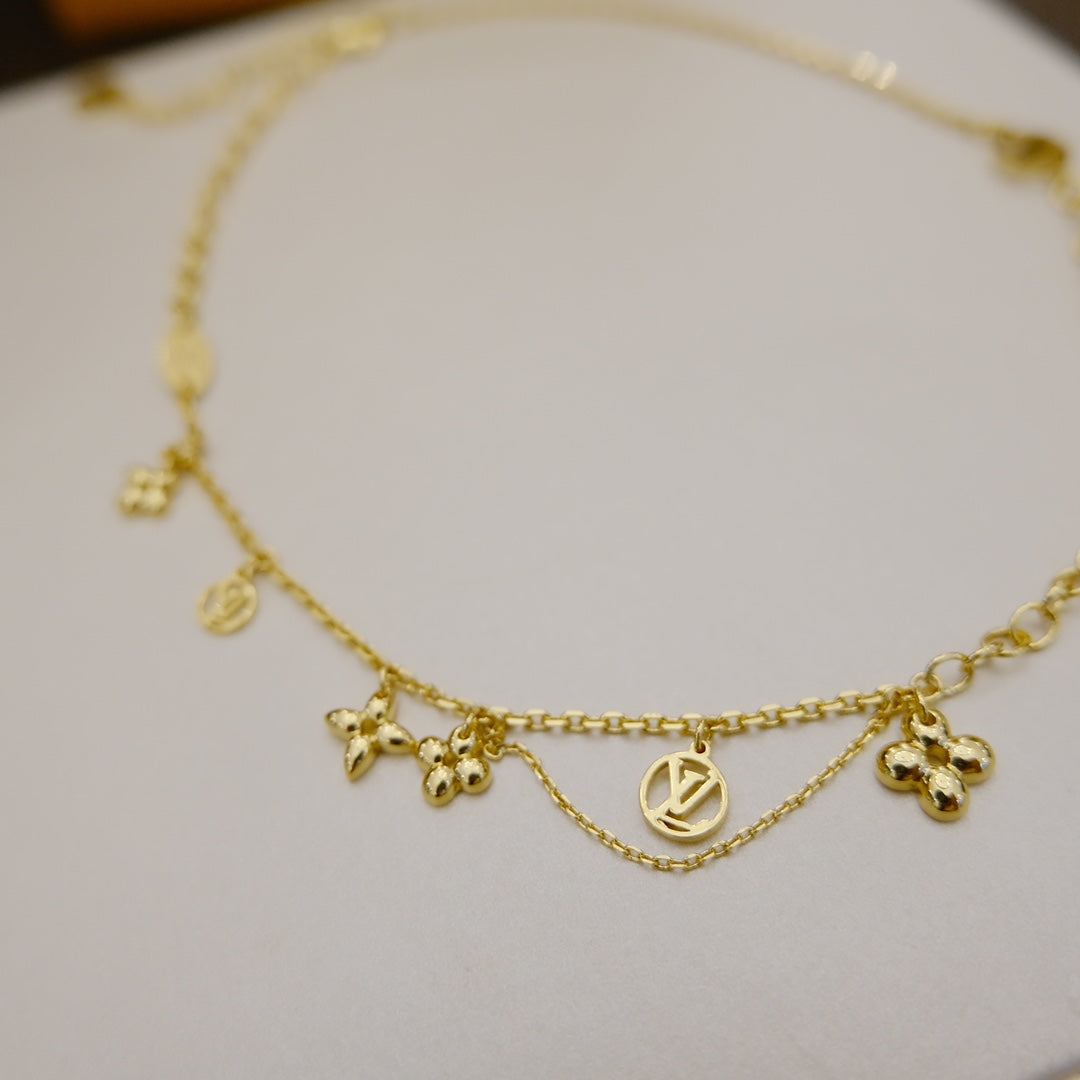 [⭐Lioran]BLOOMING SUPPLE NECKLACE BRASS