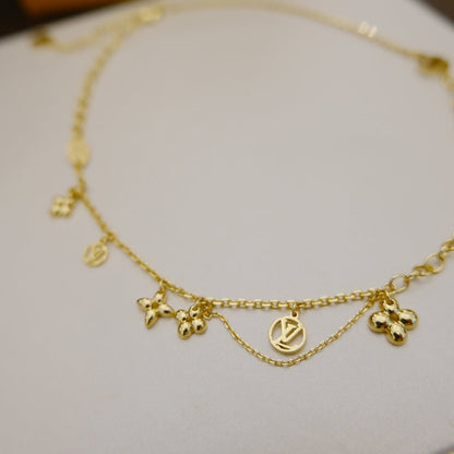 [⭐Lioran]BLOOMING SUPPLE NECKLACE BRASS