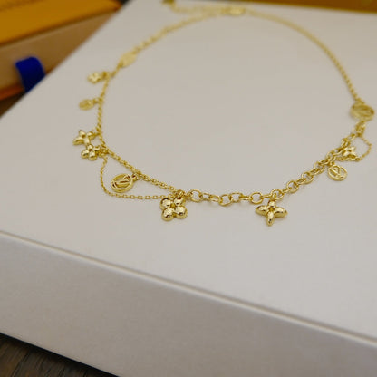 [⭐Lioran]BLOOMING SUPPLE NECKLACE BRASS