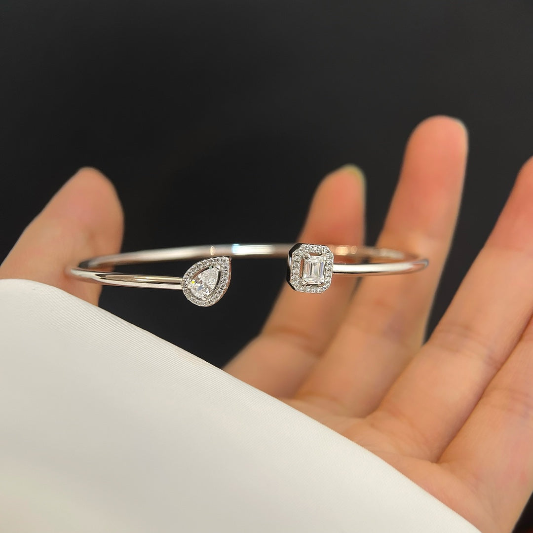 [⭐Lioran]JONC FLEX MY TWIN TOI & MOI SILVER DIAMOND BRACELET