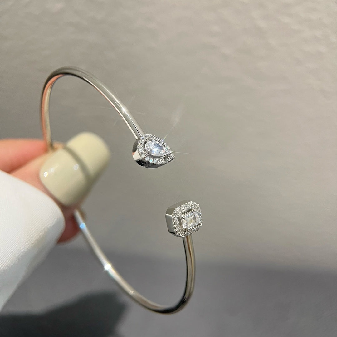 [⭐Lioran]JONC FLEX MY TWIN TOI & MOI SILVER DIAMOND BRACELET