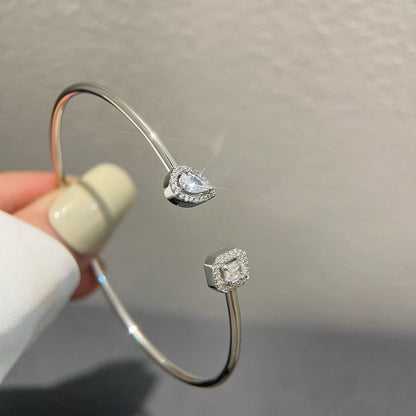 [⭐Lioran]JONC FLEX MY TWIN TOI & MOI SILVER DIAMOND BRACELET
