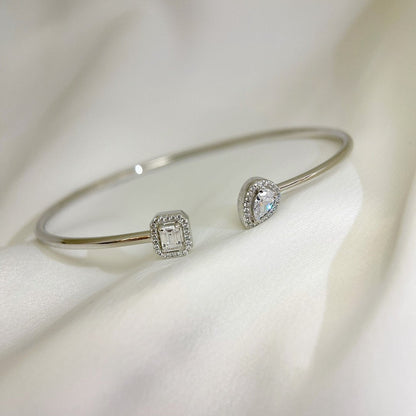 [⭐Lioran]JONC FLEX MY TWIN TOI & MOI SILVER DIAMOND BRACELET