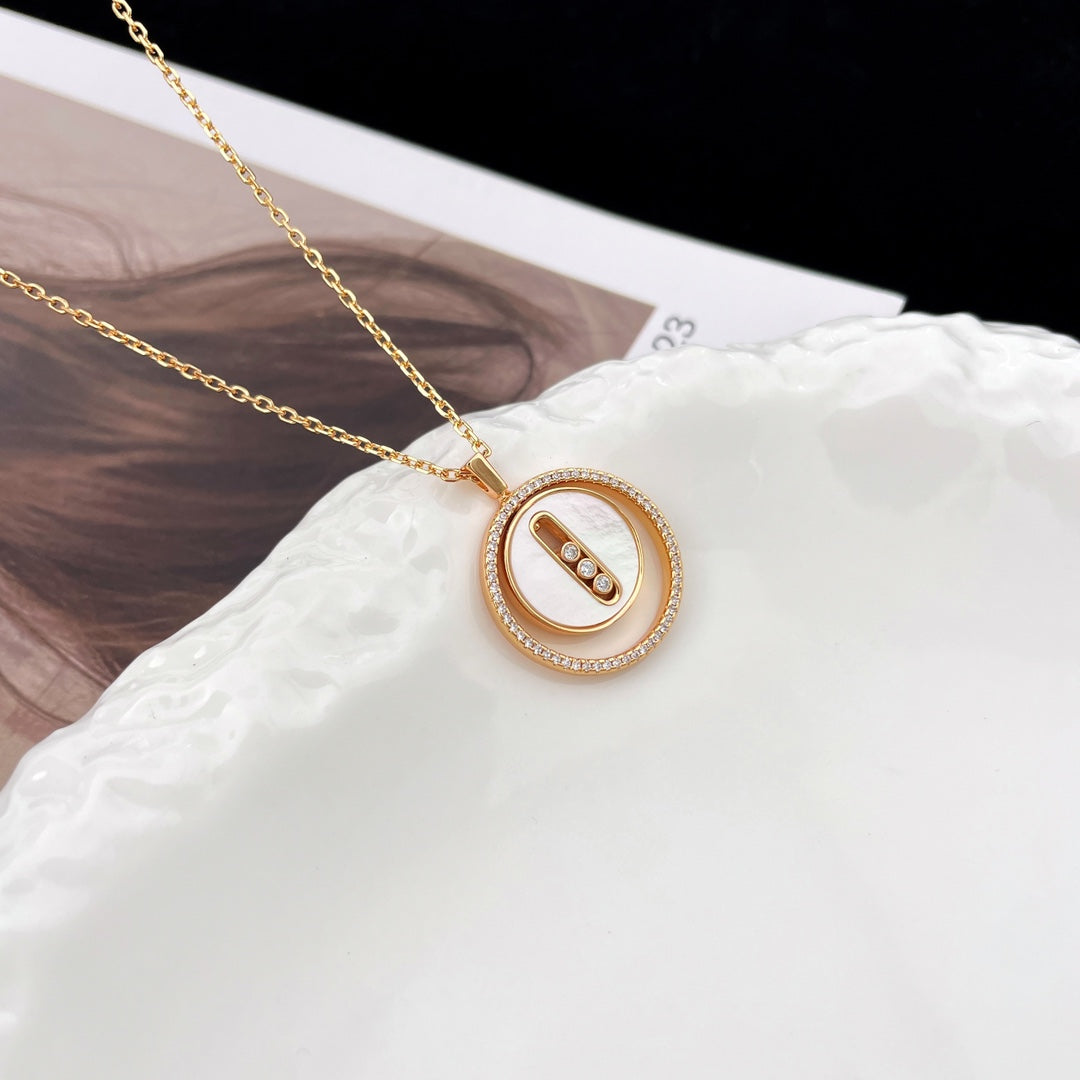 [⭐Lioran]Demo MOVE MM NACRE BLANCHE DIAMOND NECKLACE