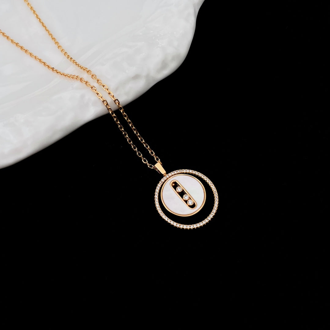 [⭐Lioran]Demo MOVE MM NACRE BLANCHE DIAMOND NECKLACE