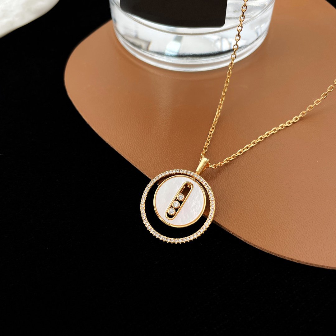 [⭐Lioran]Demo MOVE MM NACRE BLANCHE DIAMOND NECKLACE