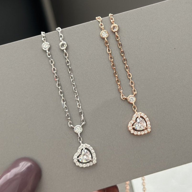 [⭐Lioran]JOY HEART DIAMOND NECKLACE