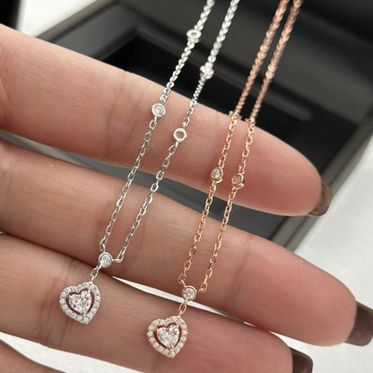 [⭐Lioran]JOY HEART DIAMOND NECKLACE