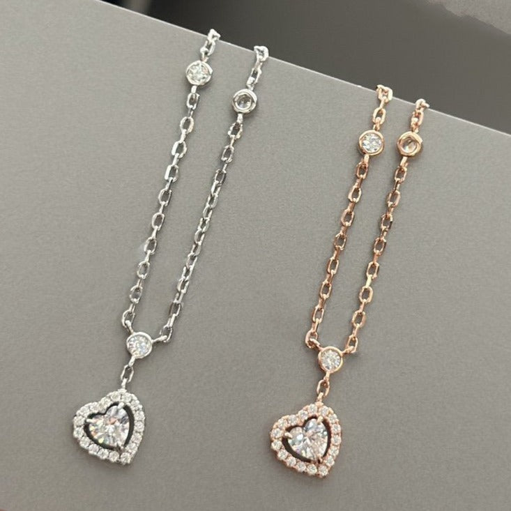 [⭐Lioran]JOY HEART DIAMOND NECKLACE