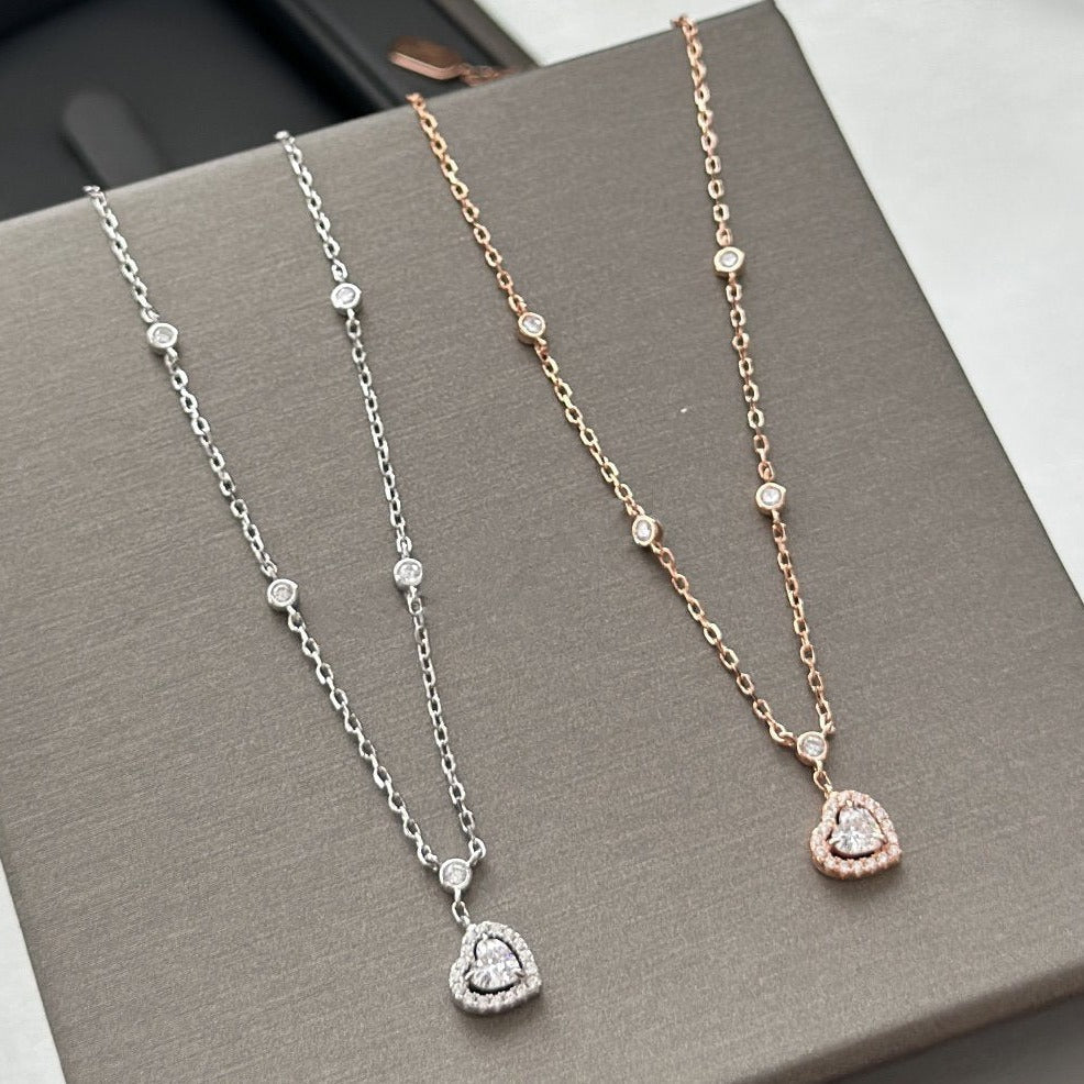 [⭐Lioran]JOY HEART DIAMOND NECKLACE